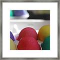 Raspberry And Hawaiian Surf Colored Easter Eggs Framed Print