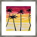 Reaching - Panoramiic Sunset Framed Print