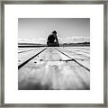 Reading - Oslo, Norway - Black And White Street Photography Framed Print