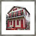 Red And Tan House Framed Print
