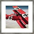 Red Baron Panorama - Lord Of The Skies - Lomo Version Framed Print