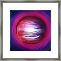 Red-black-white Planet. Twisted Time Framed Print