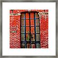 Red Brick Doorway Framed Print