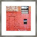 Red Brick Wall Downtown Hayward California Framed Print