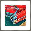 Red Cadillac Tail Fin Framed Print