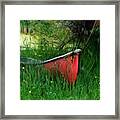 Red Canoe Framed Print