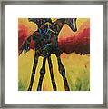 Red Canyon Warrior Framed Print