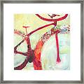 Red Cruiser And Bird Framed Print