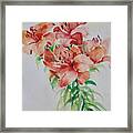 Red Lilies Framed Print