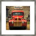 Red Mobilgas Truck Framed Print