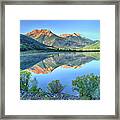 Red Mountains Reflected Framed Print