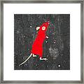 Red Mouse Framed Print