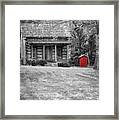 Red Outhouse Framed Print