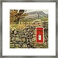 Red Postbox Down A Country Lane Framed Print
