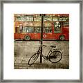 Red Safe House Bus Bike Framed Print