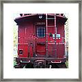 Red Sante Fe Caboose Train . 7d10476 Framed Print