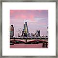 Red Sky Over London Framed Print