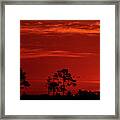 Red Sky Sunrise Framed Print