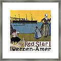 Red Star Line - Antwerpen - Amerika - Retro Travel Poster - Vintage Poster Framed Print