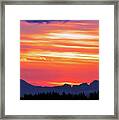 Red Sunrise Framed Print