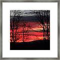 Red Sunset Framed Print