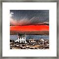 Red Sunset On Bungowla, Aran, Galway Framed Print