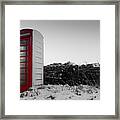 Red Telephone Box In The Snow Vi Framed Print