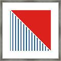 Red White And Blue Triangles 2 Framed Print
