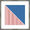Red White And Blue Triangles Framed Print