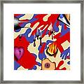 Red White And Bruised Ii Framed Print