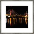 Red Zakim Framed Print