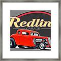 Redline Hot Rod Garage Framed Print