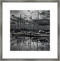 Reefpoint Marina In Black And White Framed Print