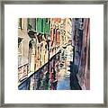 Reflections On A Venice Canal Framed Print