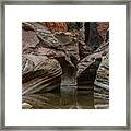 Reflective Waters In Echo Canyon Framed Print