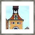 Regensburg Clock Tower Framed Print