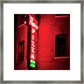 Regina Pizza Neon Sign - Boston North End Framed Print