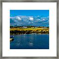 Remote Village And Harbor Near Donegal In Ireland Framed Print