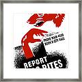 Report Dog Bites - Wpa Framed Print