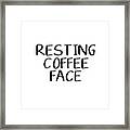 Resting Coffee Face-art By Linda Woods Framed Print