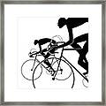 Retro Bicycle Silhouettes 2 1986 Framed Print