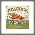 Retro Veggie Label 2 Framed Print