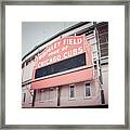 Retro Wrigley Field Sign Framed Print