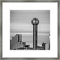 Reunion Tower In Black And White Framed Print
