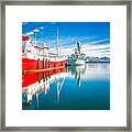 Reykjavik Harbor Framed Print