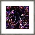 Rhapsody In Pink And Gold On Black Background Framed Print