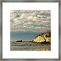 Rhode Island Beach In Winter Framed Print