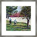 Riding In Valley Forge Framed Print