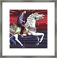 Riding The Carousel Framed Print