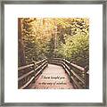 Right Paths Proverbs 4 11 Framed Print